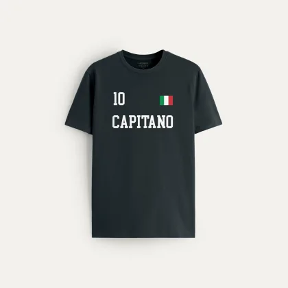 Tričko, Barva Železitě Šedá, s Potiskem Capitano Legend 10