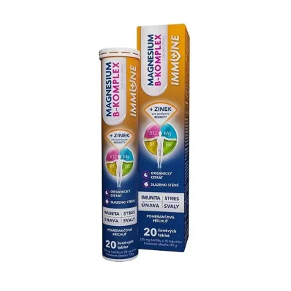 Magnesium B Komplex Glenmark šumivé tablety s citónovou příchutí 20 ks