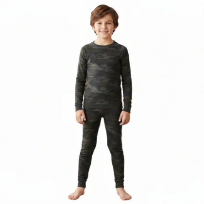 Chlapecké termoprádlo vrchní a spodní díl 4F JUNIOR SEAMLESS UNDERWEAR M249-4FJWAW25USEAM249-90A-MULTICOLOUR ALLOVER