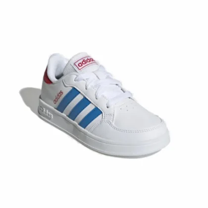 Juniorská rekreační obuv ADIDAS Breaknet cloud white blue rush vivid red