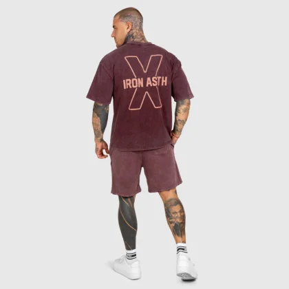 Pánská souprava Iron Aesthetics X Washed, burgundy