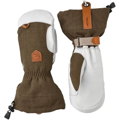 Hestra Army Leather Patrol Gauntlet, palčáky, olivová barva