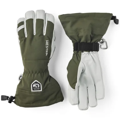 Hestra Army Leather Heli Ski, lyžařské rukavice, zelené