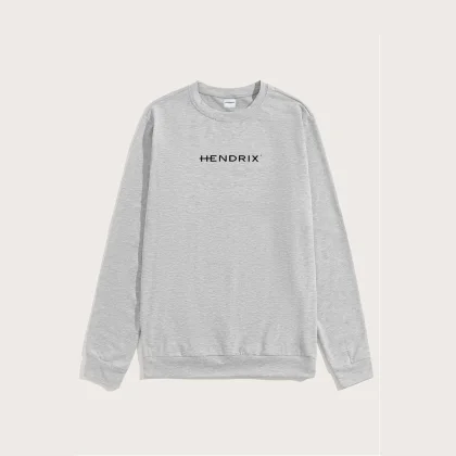 Mikina, Barva Šedá, s Potiskem Main Hendrix Logo
