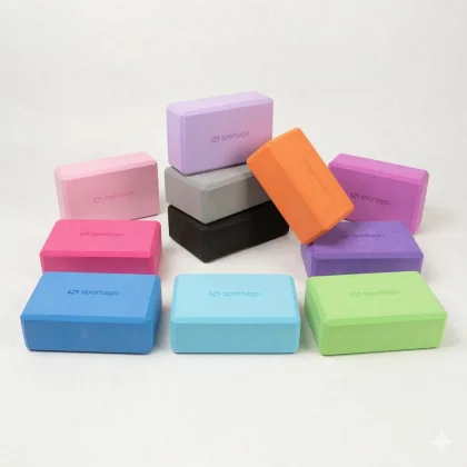 Yoga block Sportago Tiga - jednobarevný - šedá