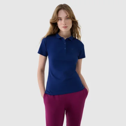 Dámské polo tričko slim - tmavě modré