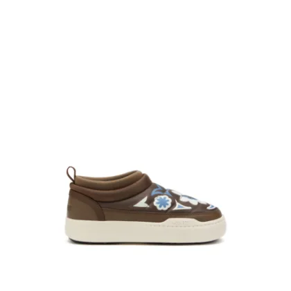 Nízké zimní boty MOON BOOT MB PARK SOFT FLOWER-MH07 BROWN ELEPHANT GREY