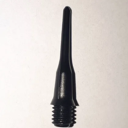 Hroty na šipky plastové L-Style ShortLip soft, černé 22mm, závit 2BA, 50ks