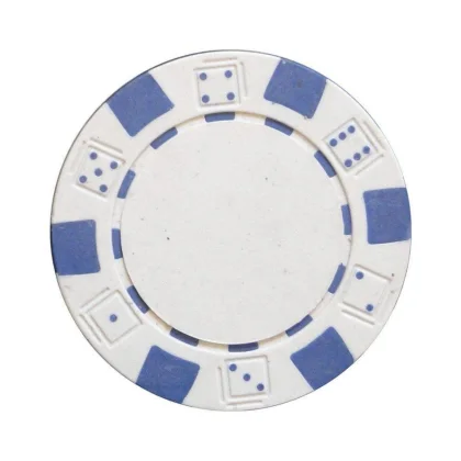 Pokerový žeton, kostkový vzor, 11,5g, bílý