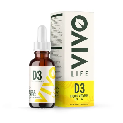 VIVO LIFE Vitamín D3 + K2 KOMPLEX - VEGANSKÉ KAPKY (50 ml)