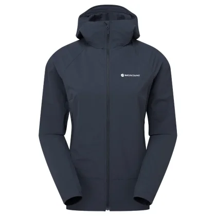 Montane F Tenacity Nano Hoodie, softshellová bunda, dámská, modrá