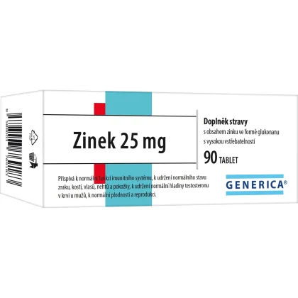 Generica Zinek 25 mg 90 tablet