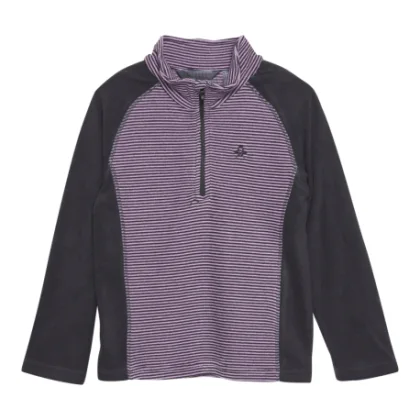 Dívčí lyžařská fleece mikina COLOR KIDS Fleece Pulli - Striped, violet tulle