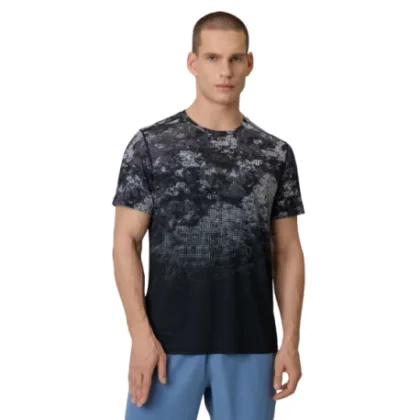 Pánské tréninkové tričko s krátkým rukávem 4F TSHIRT FNK M1787-25A-GREY ALLOVER