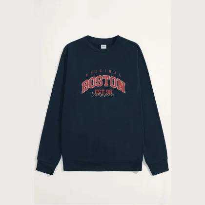 Mikina, Barva Bílá, s Potiskem Boston Original