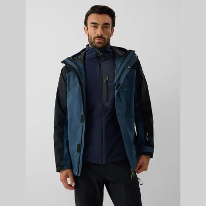 4F Treková bunda 3v1 membrána 10000 pánská - denim L