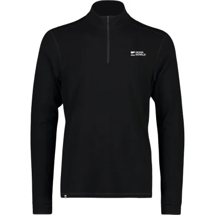 Mons Royale Cascade Merino Base Layer 1/4 Zip, termo triko, pánské, černé