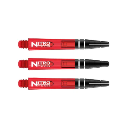Násadky na šipky Red Dragon Nitrotech plastové červené, krátké