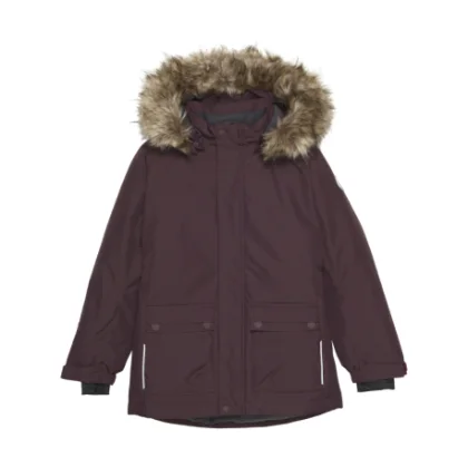 Dětská bunda COLOR KIDS Parka W. Fake Fur, fudge 741154.6546