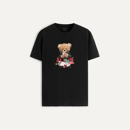 Tričko, Barva Bílá, s Potiskem All In Teddy