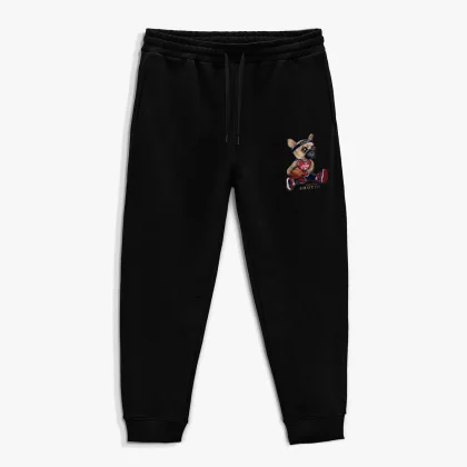 Tepláky Jogger , Barva Modrá, s Potiskem Shot Maker Teddy