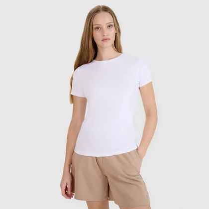 Dámské hladké tričko slim (2-pack) - bílé