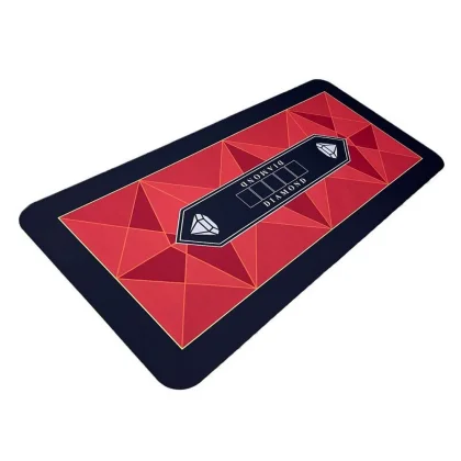 Podložka na poker Diamond, pogumovaná červená 180×90