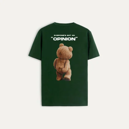 Tričko, Barva Růžová, s Potiskem Teddys Opinion