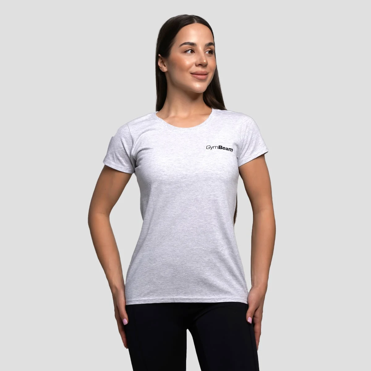 GymBeam Dámské triko Basic Heather Grey - Velikost: XXL | Barva: sivá | Pohlavie: Dámské | Hmotnost: 0,137 kg · záber 4