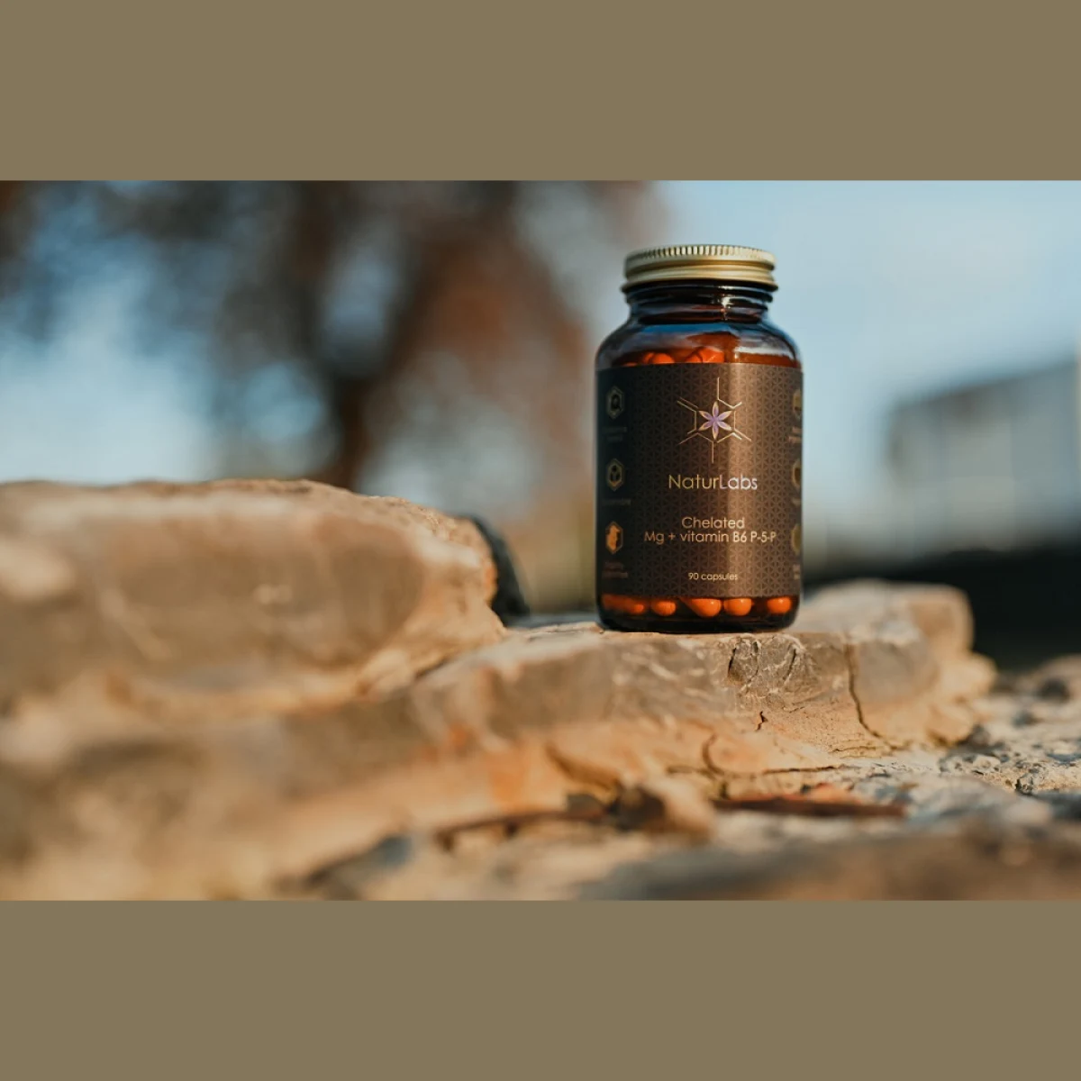Vitalvibe Magnesium HOŘČÍK CHELÁT BISGLYCINÁT + Vitamín B6- PŘED SPANÍM (90 kapslí) · záber 2