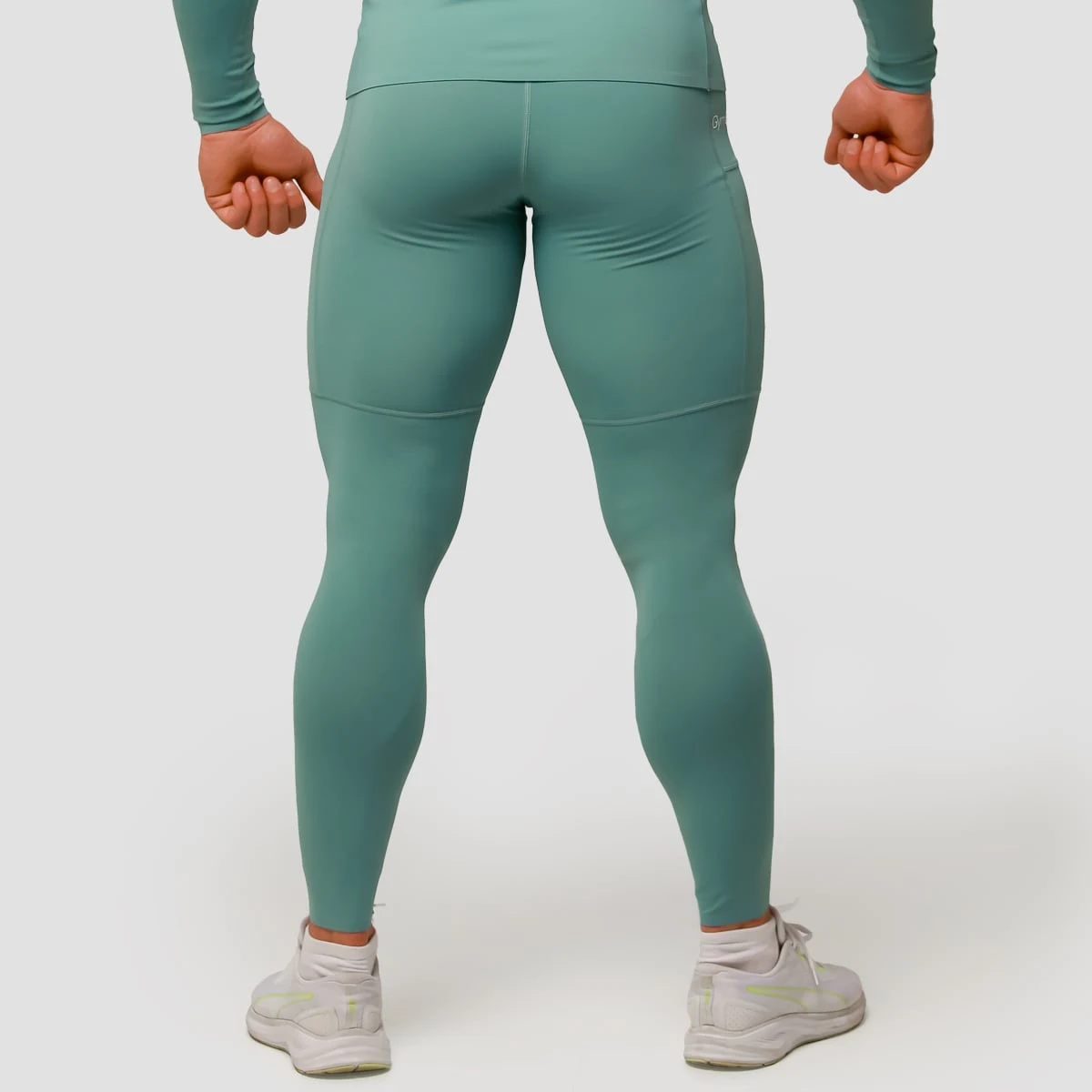 GymBeam Kompresní legíny Mid Blue - Velikost: M | Barva: modrá | Hmotnost: 0,18 kg | Balení: 65 · záber 3