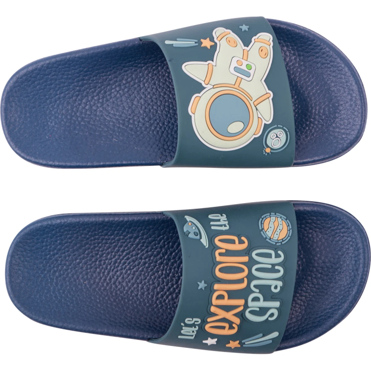 Chlapecké pantofle (plážová obuv) COQUI Ruki navy niagara blue space · záber 3