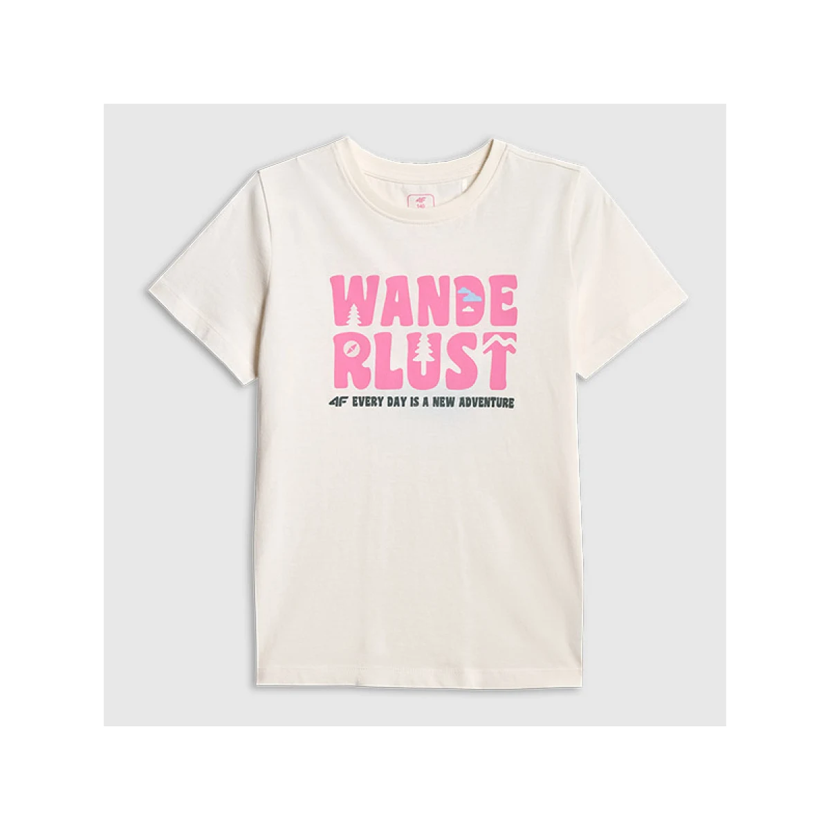 Dívčí tričko s krátkým rukávem 4F JUNIOR TSHIRT F2884-11S-OFF WHITE · záber 4