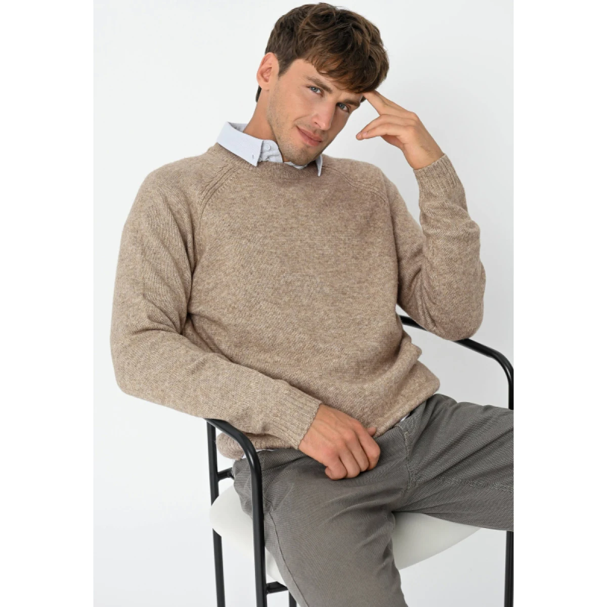 Pánský svetr VOLCANO S-CLIMB-102-BEIGE · záber 2