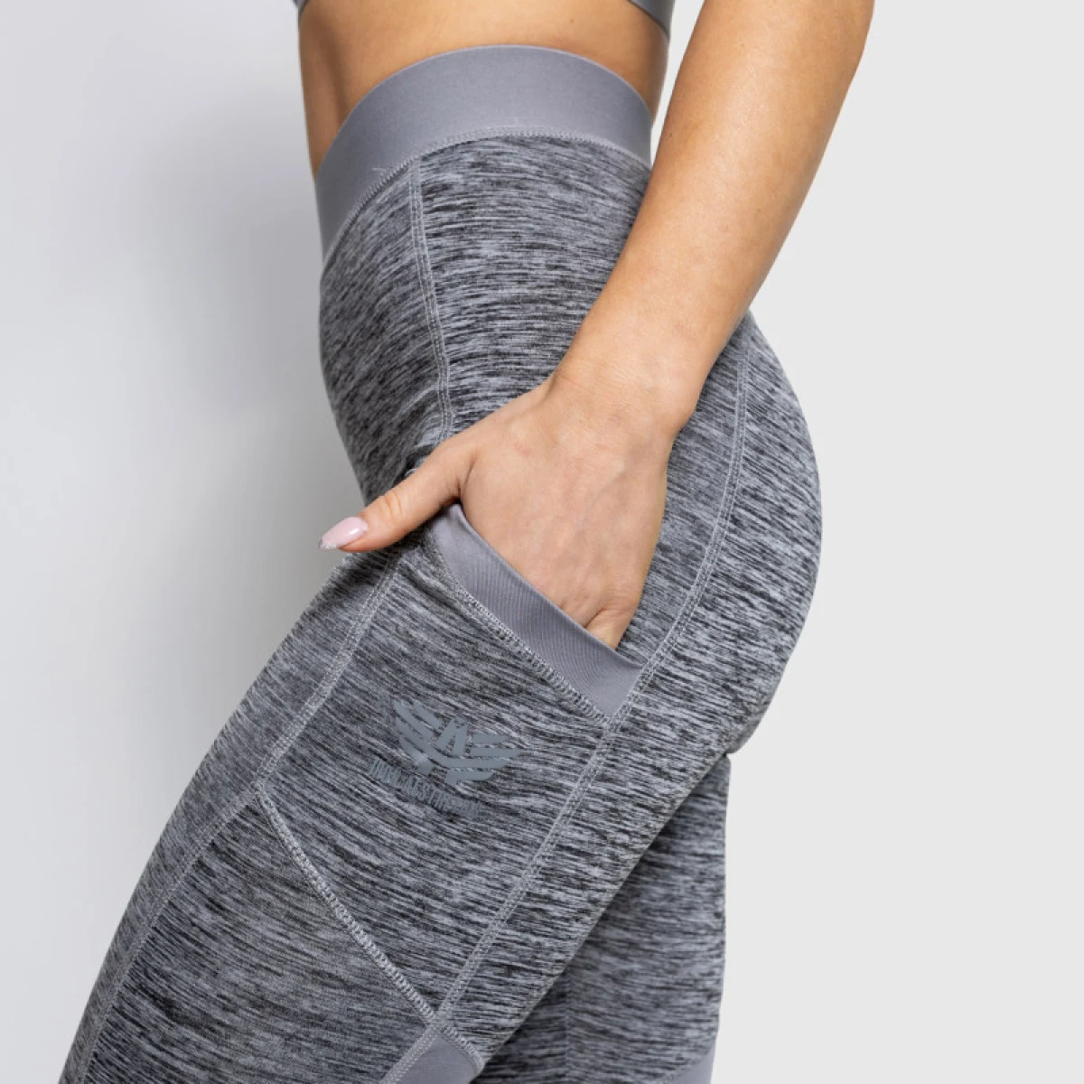 Sportovní legíny Iron Aesthetics Grande, šedé · záber 5