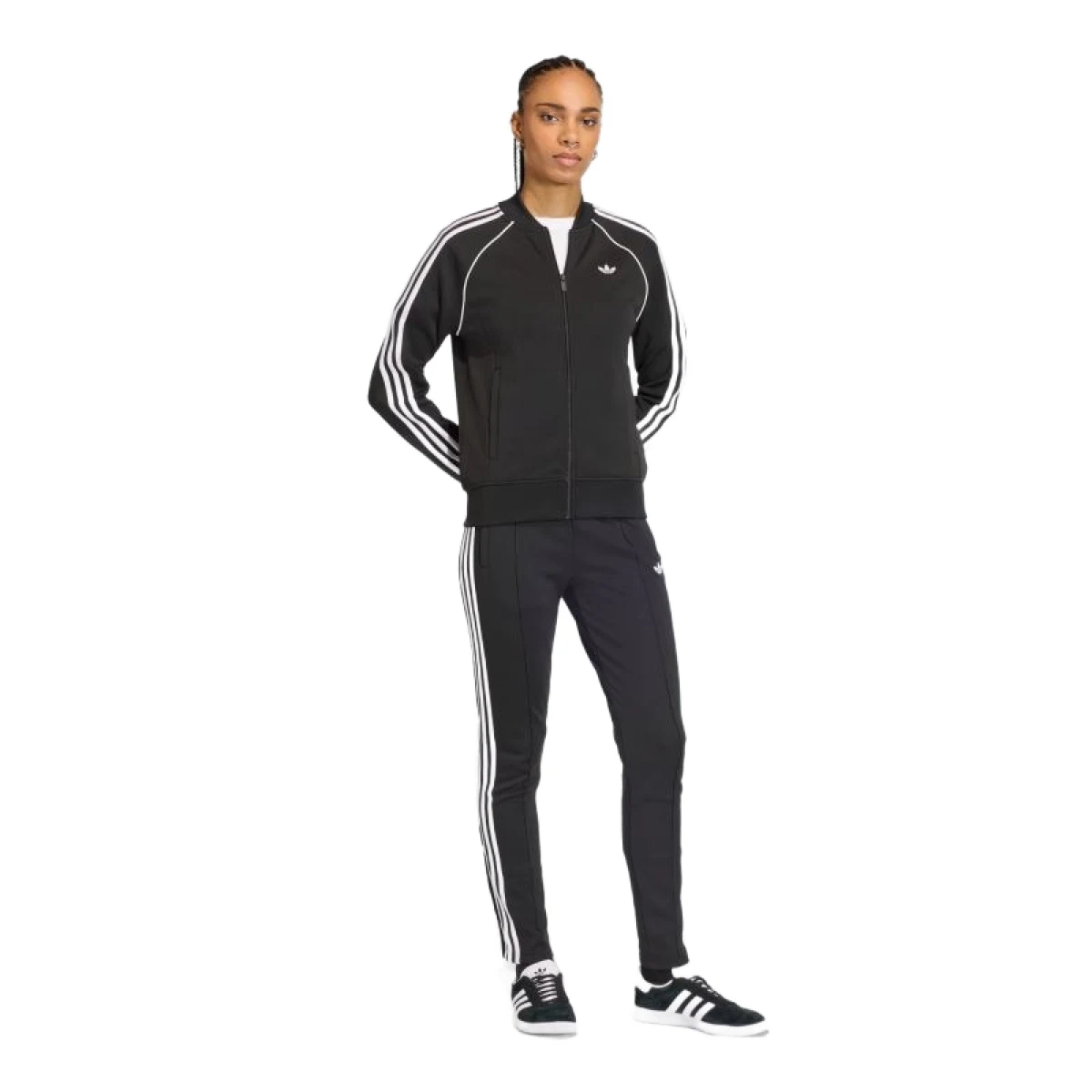 Dámská mikina se zipem ADIDAS ORIGINALS SST TT- BLACK WHITE - Barva: čierna | Pohlavie: Dámské · záber 3