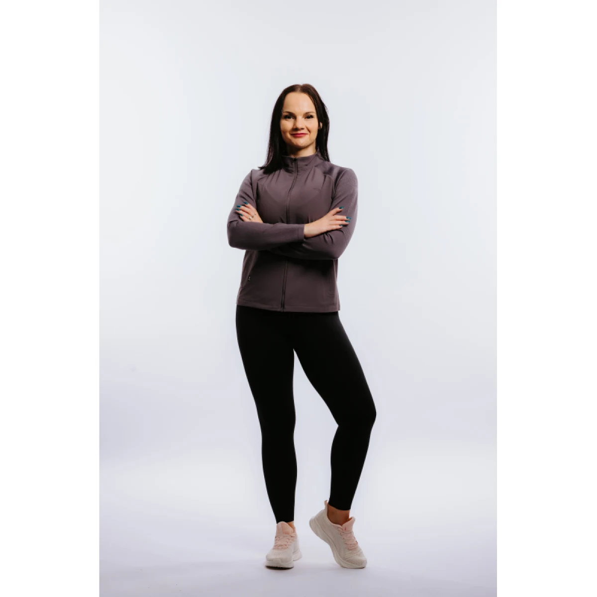 Dámská běžecká bunda ANTA Knit Track Top-862215702-1-22_Q1-Dark purple-grey · záber 2