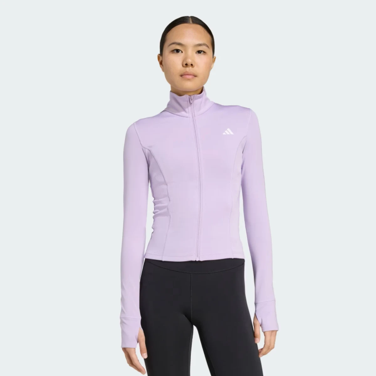 Dámská tréninková mikina se zipem ADIDAS WE ZP THRU JKT POWPLU · záber 2