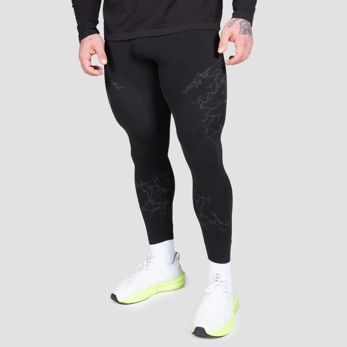 GymBeam Seamless legíny Static Black - Velikost: S | Barva: čierna | Hmotnost: 0,175 kg | Balení: 75 · záber 3