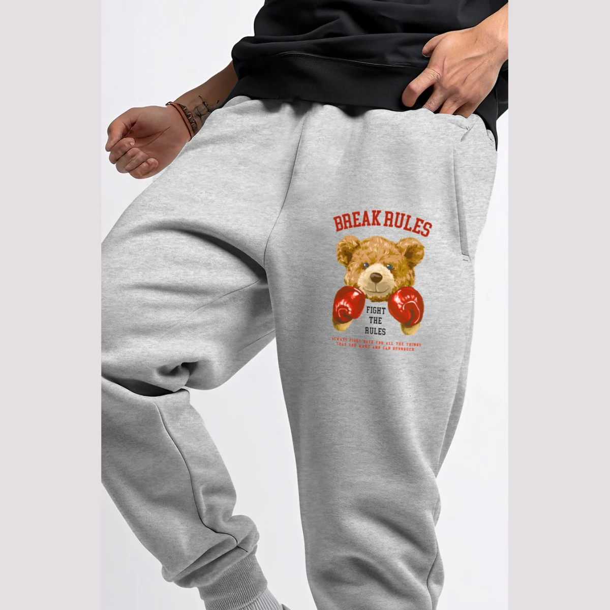 Tepláky Jogger , Barva Modrá, s Potiskem Boxer Teddy · záber 10