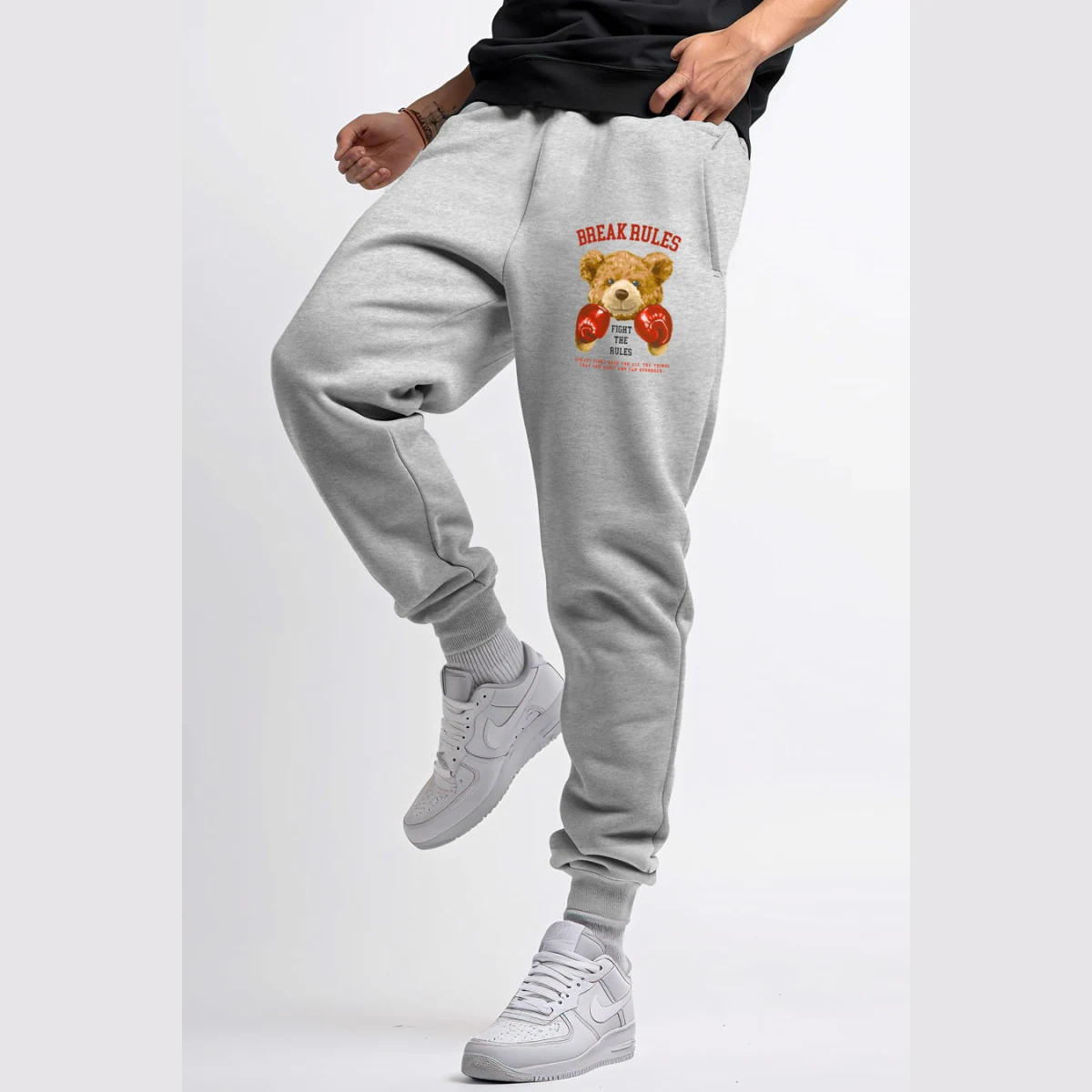Tepláky Jogger , Barva Modrá, s Potiskem Boxer Teddy · záber 11