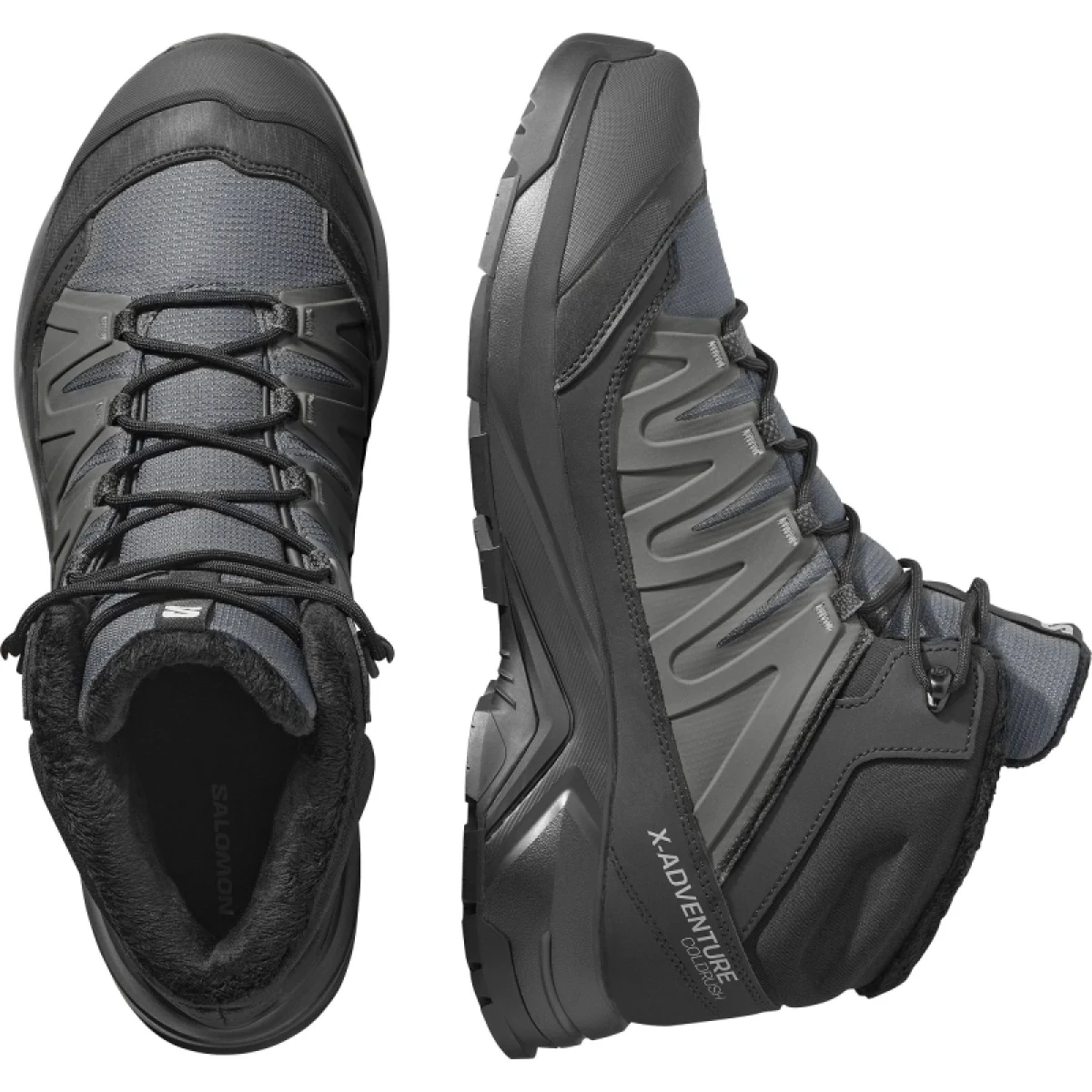 Pánské kotníkové zimní boty SALOMON X-Adventure Coldrush WP M asphalt black alloy - Barva: čierna | Pohlavie: Pánské · záber 4