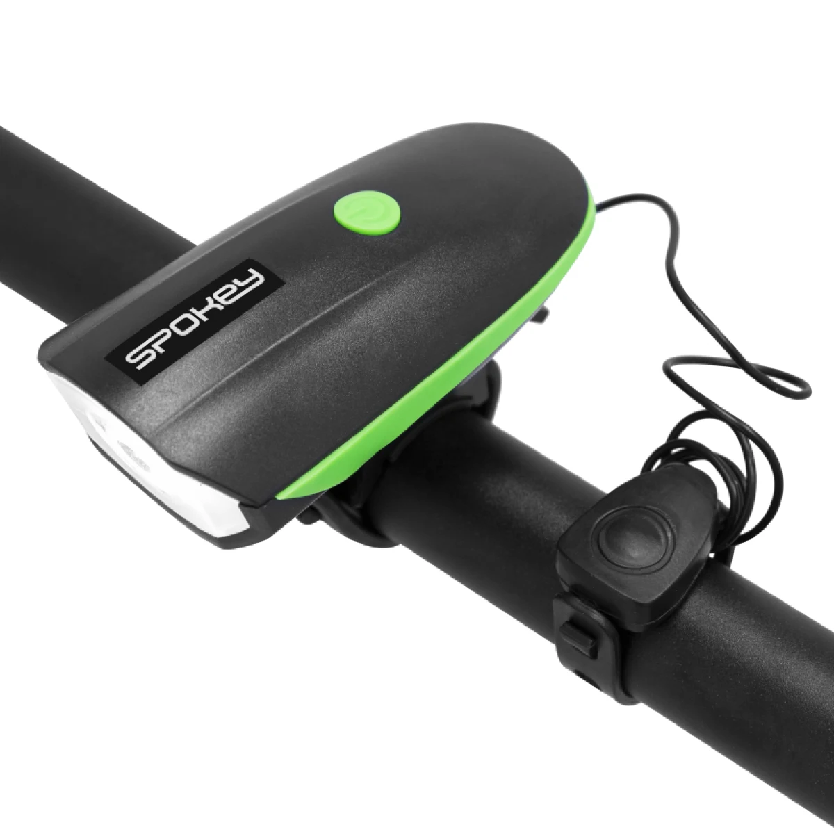 Světlo na kolo SPOKEY RAINI Rechargeable LED bike light with horn · záber 4
