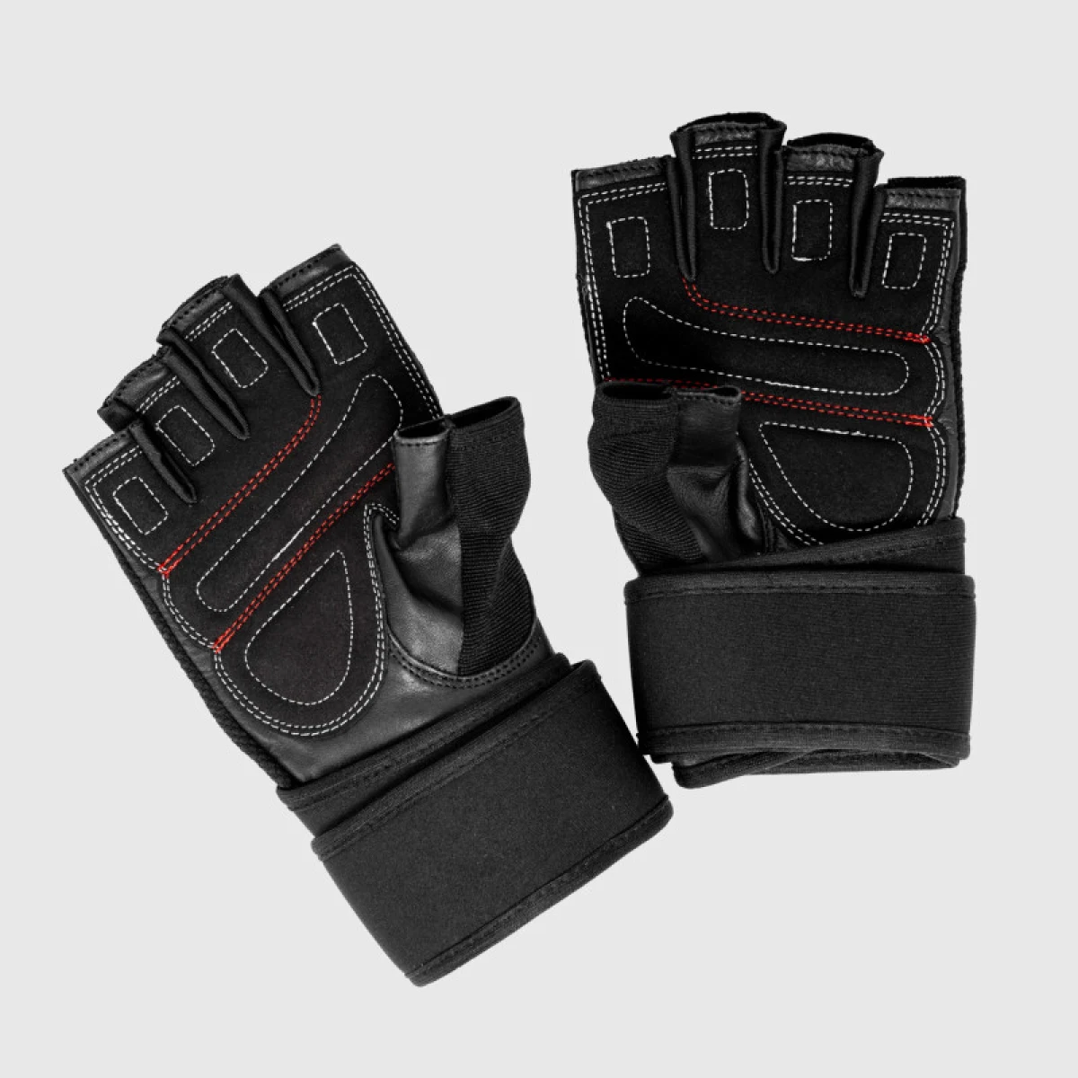 Fitness rukavice Iron Aesthetics Leather Beast, šedé · záber 5
