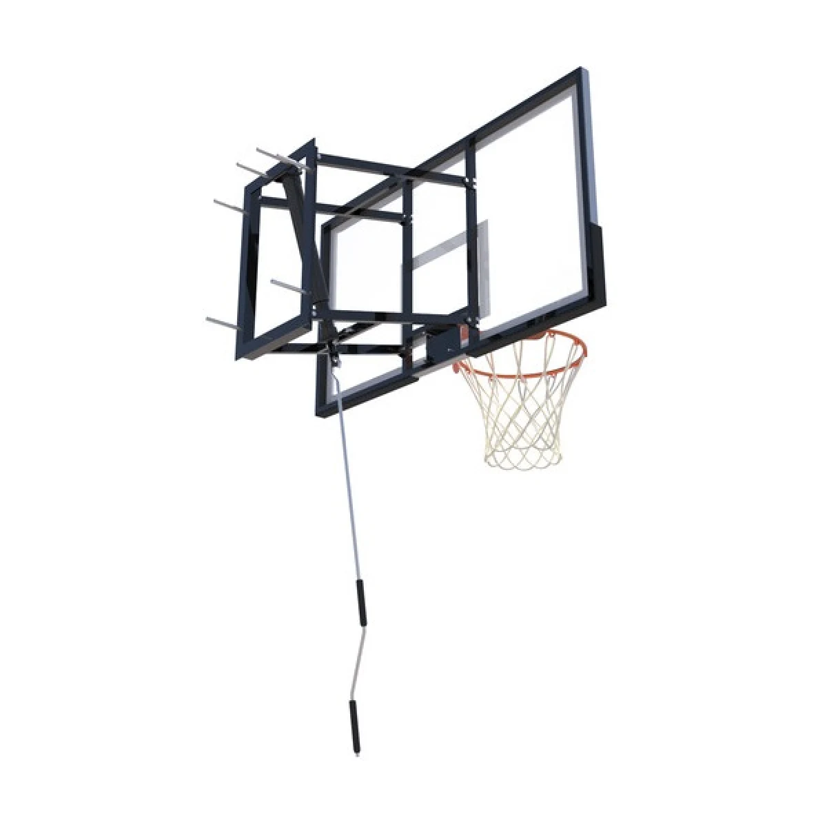 Basketbalový koš s deskou MASTER 140 x 80 cm s konstrukcí · záber 2