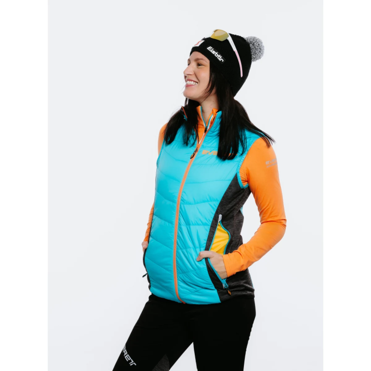 Dámská vesta na skialp EVERETT SkiToura PRIMALOFT vest W blue · záber 4