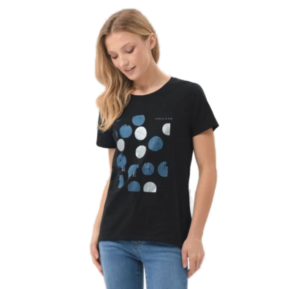 Dámské tričko s krátkým rukávem VOLCANO NETTA-700-BLACK · záber 1
