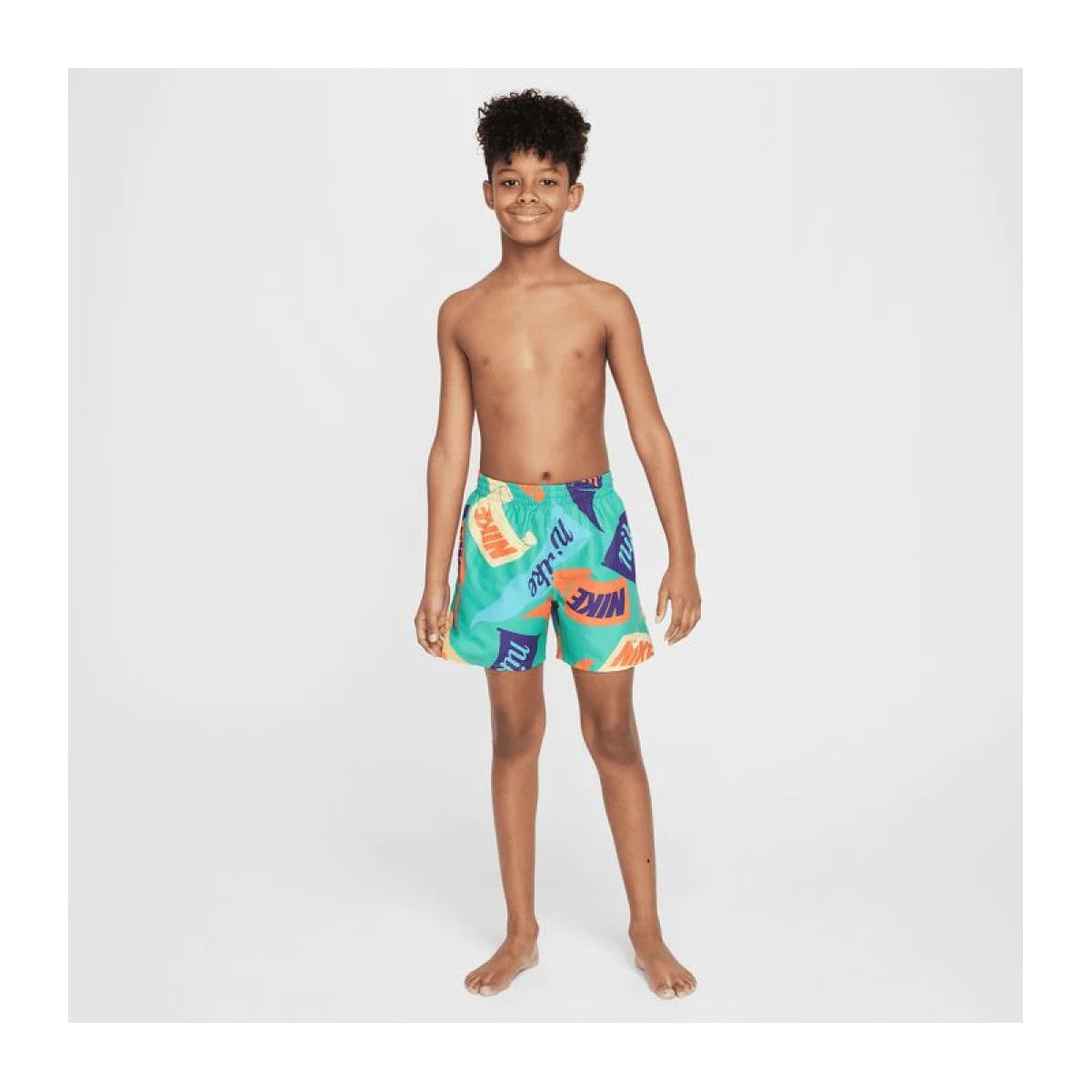 Chlapecké plavky NIKE SWIM TOSSED FLAGS 4 inch STADIUM GR-STADIUM GREEN · záber 3