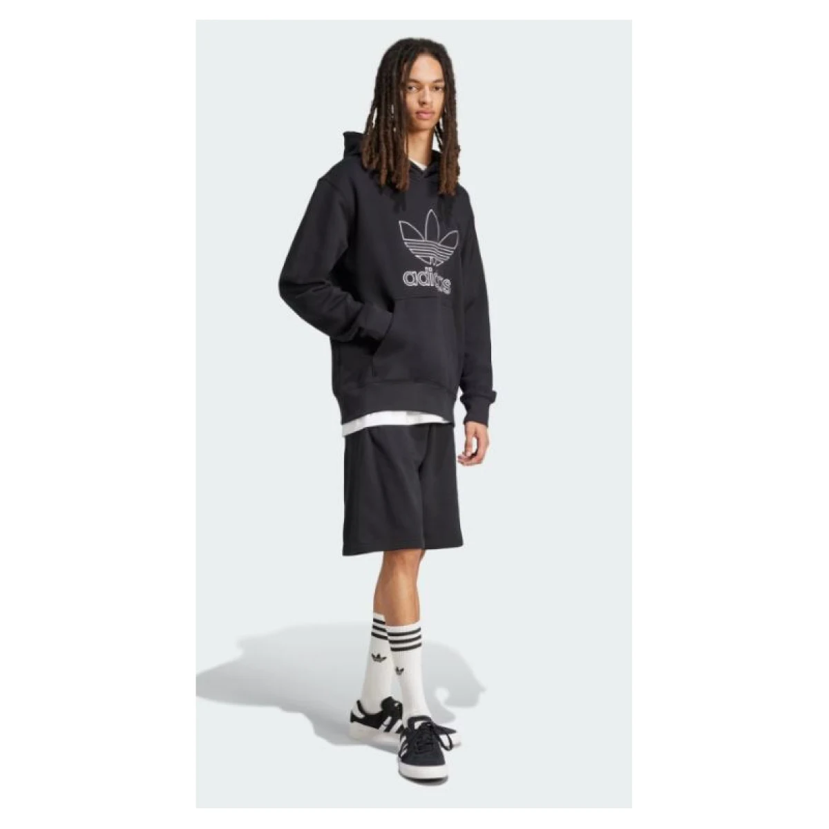 Pánská mikina s kapucí ADIDAS ORIGINALS OUTL TREF HDY-BLACK · záber 4