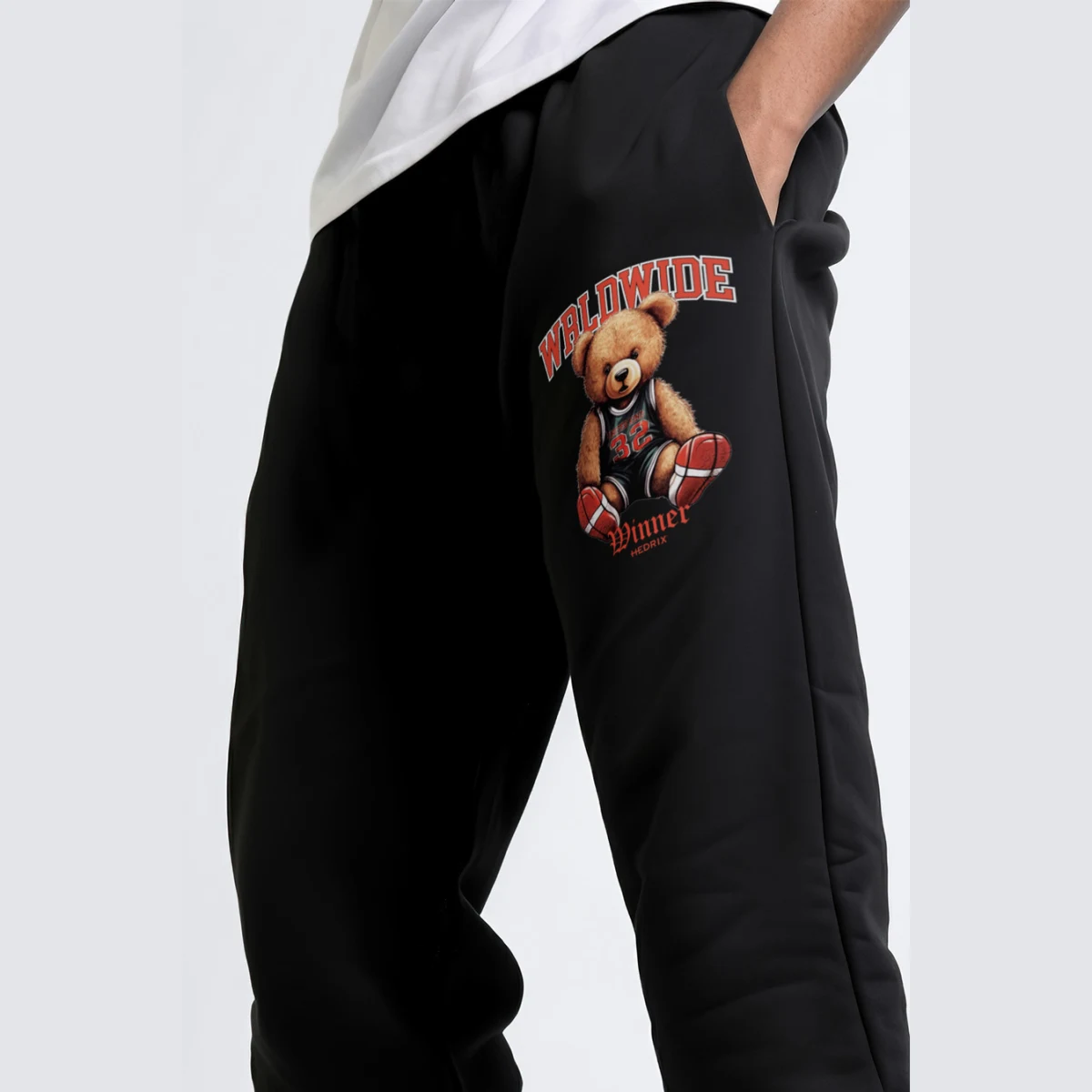 Tepláky Jogger , Barva Modrá, s Potiskem Wordwide Winner Teddy · záber 4